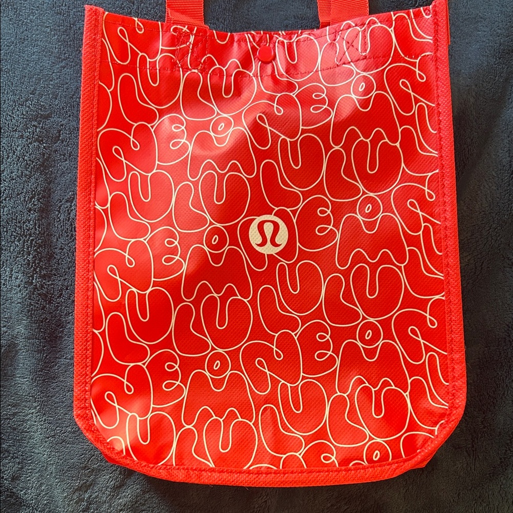 Lululemon Athletica Red Shopping Tote Bag - Picture 2 of 4